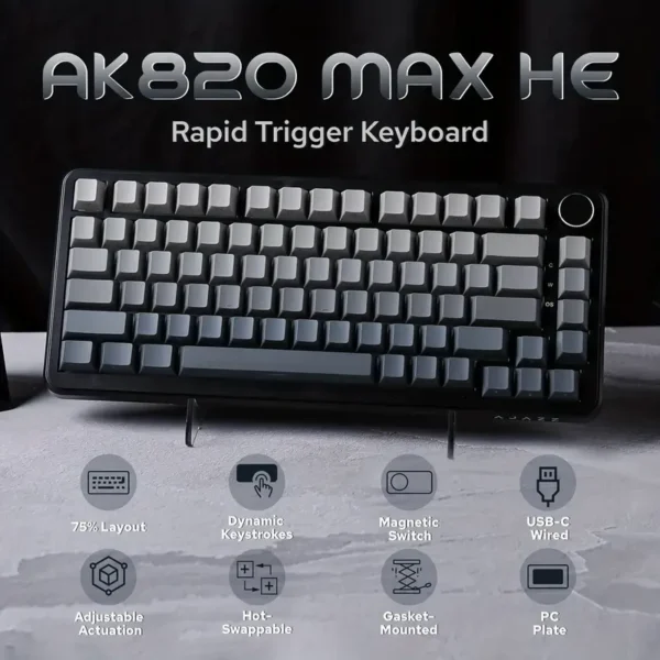 MAX Gaming Keyboard] AK820 MAX Magnetic Mechanical Keyboard